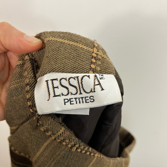 Vintage Jessica Plaid A Line Fringe Skirt Sz 29 - Picture 10 of 10